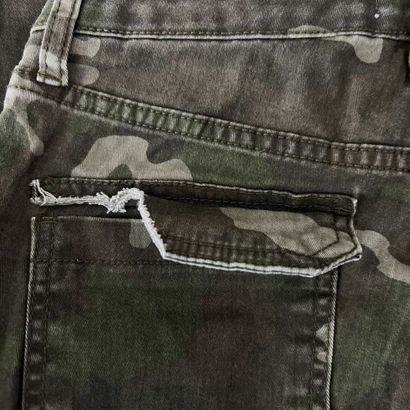 William‎ Rast Jeans Womens 4 27" Green Brown Camo Skinny Camouflage Destroyed - Picture 5 of 9